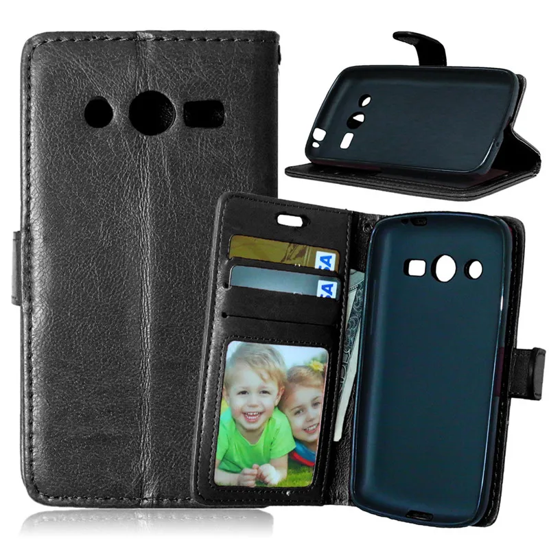 Кожаный флип чехол Crazy Horse для Samsung Galaxy Core LTE 4G телефон G386F с подставкой|leather wallet case|for