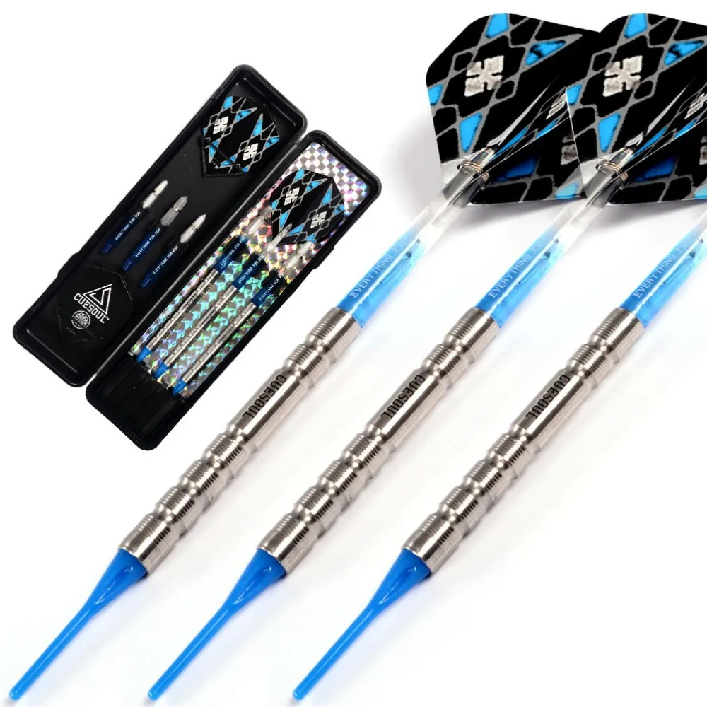 CUESOUL New Darts Gift!!! 3pcs Blue Tungsten Darts with 6 Pieces Blue Dart Shaft
CUESOUL New Darts Gift!!! 3pcs Blue Tungsten Darts with 6 Pieces Blue Dart Shaft