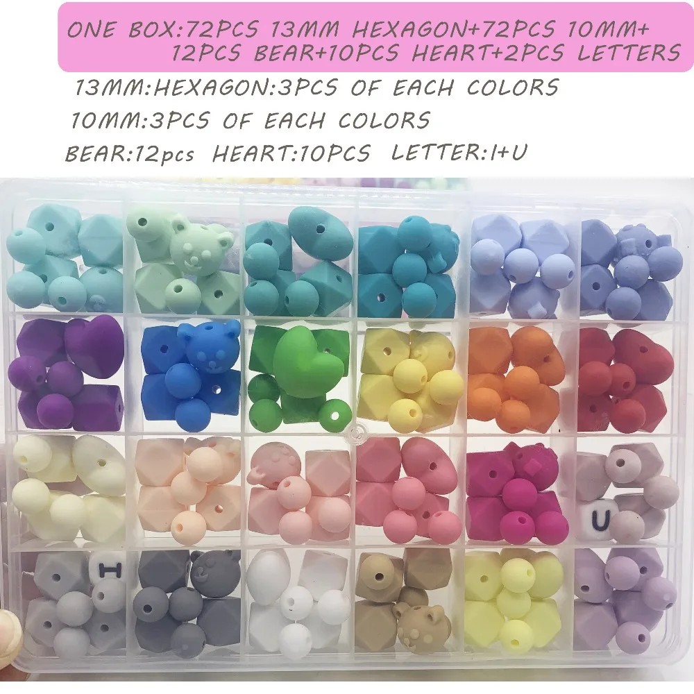 Silicone Teething Accessories DIY Unfinished Silicone bear Beads Set baby ball Silicone Beads Baby Teether bracelet beads toys
Silicone Teething Accessories DIY Unfinished Silicone bear Beads Set baby ball Silicone Beads Baby Teether bracelet beads toys