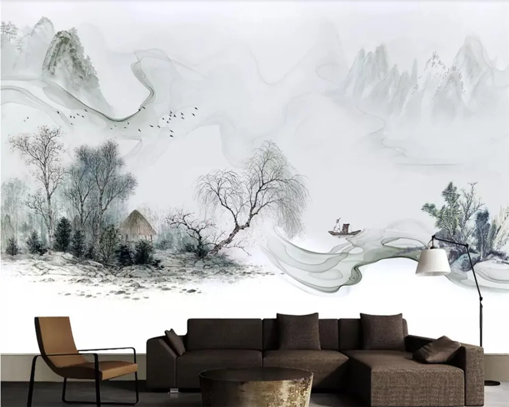 beibehang Custom Photo Wallpaper Mural Simple New Chinese Style Chinese Ink Dream Landscape Sofa Background Wall papel de parede
beibehang Custom Photo Wallpaper Mural Simple New Chinese Style Chinese Ink Dream Landscape Sofa Background Wall papel de parede