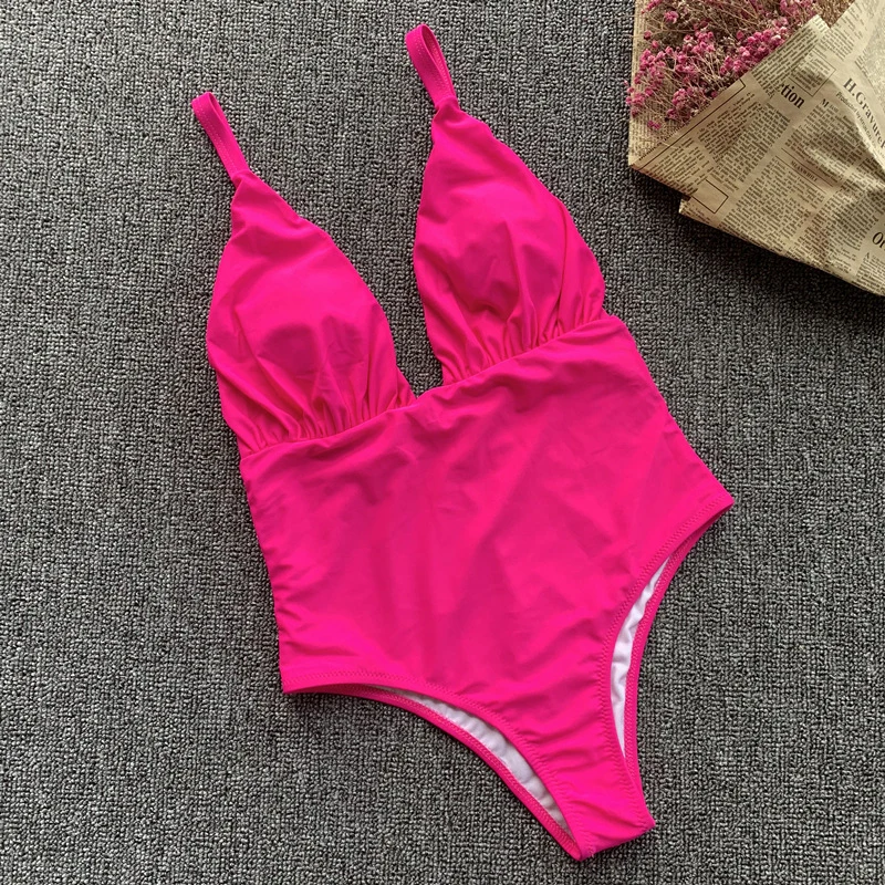 High Waist Swimsuit One Piece Pink Rose Red Swimwear Women 2019 New Female Monokini Deep V-neck Bodysuit Beachwear Swim Suit
High Waist Swimsuit One Piece Pink Rose Red Swimwear Women 2019 New Female Monokini Deep V-neck Bodysuit Beachwear Swim Suit