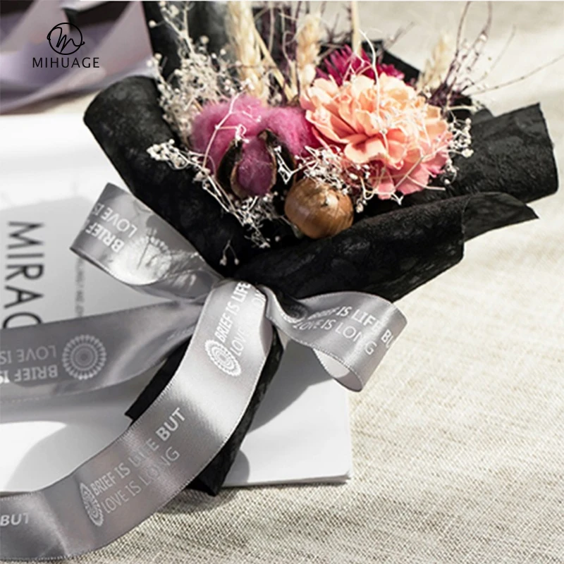 MiHuaGe 2.5cm Streamers Pattern Ribbon Wedding Festival Decor Wrapping For Gift Wrap Tissue Packing | Дом и сад