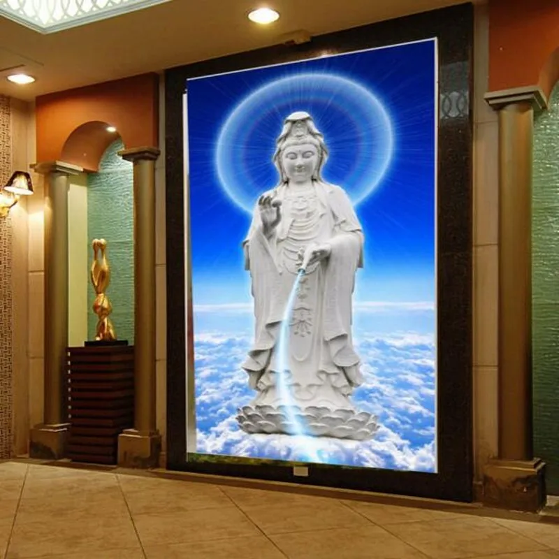 beibehang Large - scale custom wallpaper wall sea white marble Guanyin sculpture mystery background wall decoration painting
beibehang Large - scale custom wallpaper wall sea white marble Guanyin sculpture mystery background wall decoration painting