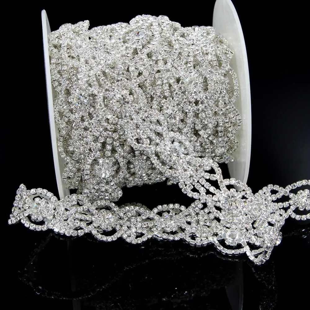 5Yards Crystal Brass Rhinestone Chains DIY Crafts Rhinestones Cup Trim Trimming Diamond Ribbon
5Yards Crystal Brass Rhinestone Chains DIY Crafts Rhinestones Cup Trim Trimming Diamond Ribbon