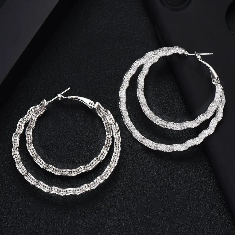 SisCathy Elegant Round Women Big Circle Hoop Earrings 2019 New Fashion Jewelry Full Cubic Zirconia Pave Copper Women Earrings 
SisCathy Elegant Round Women Big Circle Hoop Earrings 2019 New Fashion Jewelry Full Cubic Zirconia Pave Copper Women Earrings