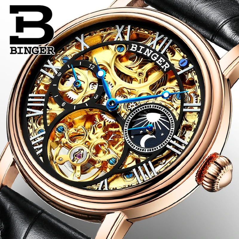 Top Brand BINGER Watches Automatic Watches For Men Mechanical Clock Luxury Skeleton Wristwatch Relogio Masculino
Top Brand BINGER Watches Automatic Watches For Men Mechanical Clock Luxury Skeleton Wristwatch Relogio Masculino