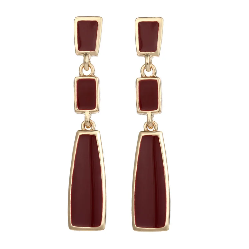Korean edition Earrings feminine temperament simple vintage wine red geometry long eardrops cold wind high-grade sensory Earring
Korean edition Earrings feminine temperament simple vintage wine red geometry long eardrops cold wind high-grade sensory Earring