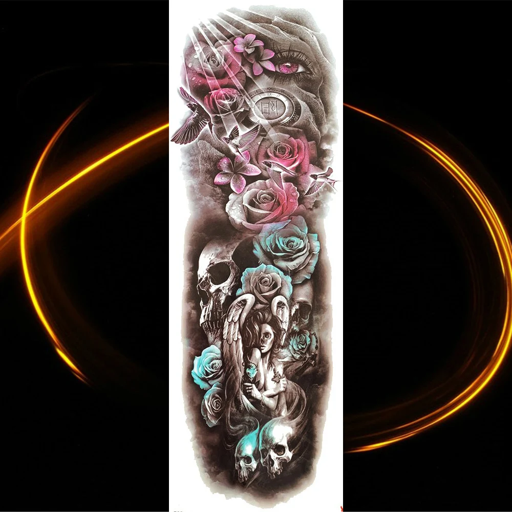 Death Skull Eye God Full Large Men Temporary Tattoos Sticker For Women Waterproof Fake Tattoo Paper Girl Body Art ARm Big Tatoos
Death Skull Eye God Full Large Men Temporary Tattoos Sticker For Women Waterproof Fake Tattoo Paper Girl Body Art ARm Big Tatoos