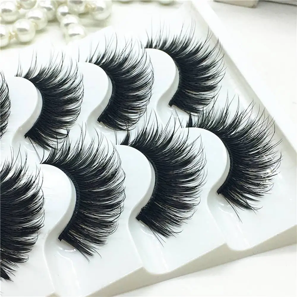 5 Pairs Artificial 100% Mink Corner Thick False Eyelashes Blue Black Long Thick Cross Handmade Eye Lashes Makeup
5 Pairs Artificial 100% Mink Corner Thick False Eyelashes Blue Black Long Thick Cross Handmade Eye Lashes Makeup