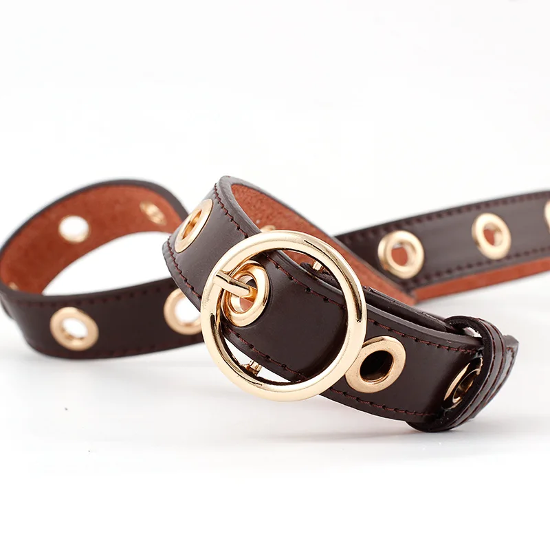 Winfox Vintage Black White Women Waist Belt Leather PU Hip Hop Metal Eyelet Gromment Golden Round Buckle Female Belts 2.4cm Wide
Winfox Vintage Black White Women Waist Belt Leather PU Hip Hop Metal Eyelet Gromment Golden Round Buckle Female Belts 2.4cm Wide