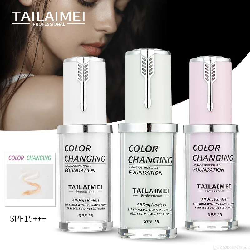 New Arrival Temperature Change Color Liquid Foundation Base Make Up Primer Complexion BB Cream Concealer For Facial Makeup TSLM1
New Arrival Temperature Change Color Liquid Foundation Base Make Up Primer Complexion BB Cream Concealer For Facial Makeup TSLM1