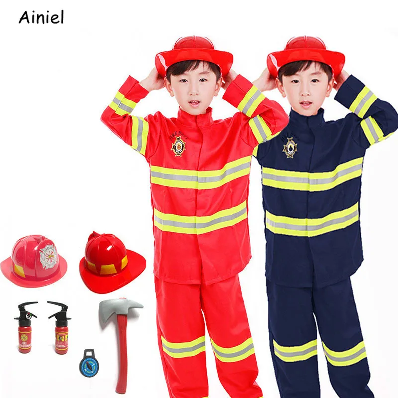 Анимационный Костюм Пожарного Сэм детские костюмы для мальчиков косплей игрушка