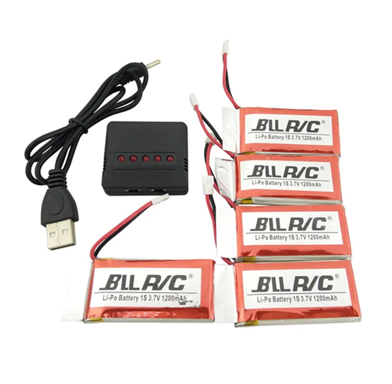 BLLRC 5PCS 3.7V 1200mah lithium battery with charger 5 in 1 Syma X5S X5SC X5SW X5SC-1 H18 H5P four-axis aircraft spare parts
BLLRC 5PCS 3.7V 1200mah lithium battery with charger 5 in 1 Syma X5S X5SC X5SW X5SC-1 H18 H5P four-axis aircraft spare parts
