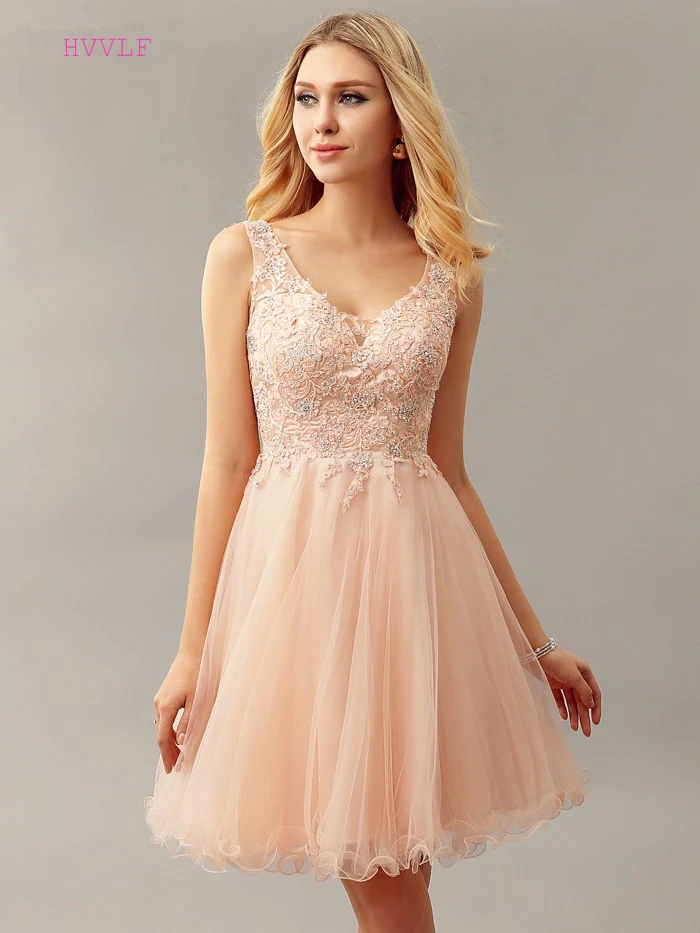 Blush Homecoming Dresses A-line V-neck Organza Appliques Lace Beaded Short Mini Elegant Cocktail Dresses
Blush Homecoming Dresses A-line V-neck Organza Appliques Lace Beaded Short Mini Elegant Cocktail Dresses