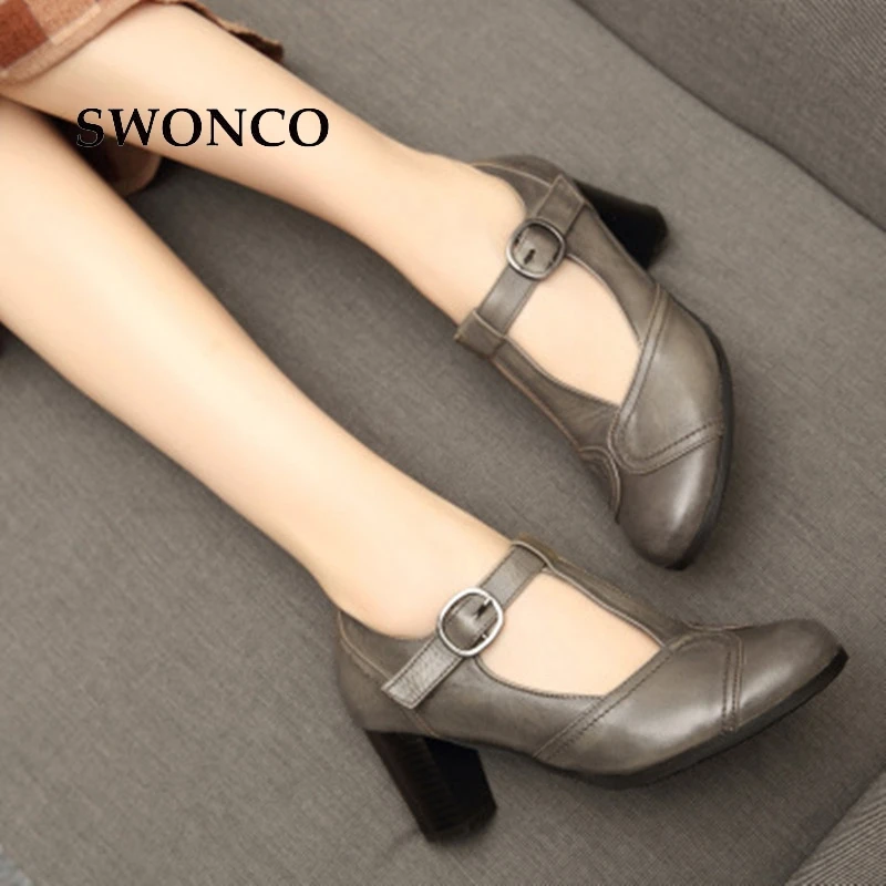 SWONCO Shoes Woman High Heel 2019 Spring Summer Genuine Leather Shoe Women Office Shoes Pumps Women Black Shoe
SWONCO Shoes Woman High Heel 2019 Spring Summer Genuine Leather Shoe Women Office Shoes Pumps Women Black Shoe