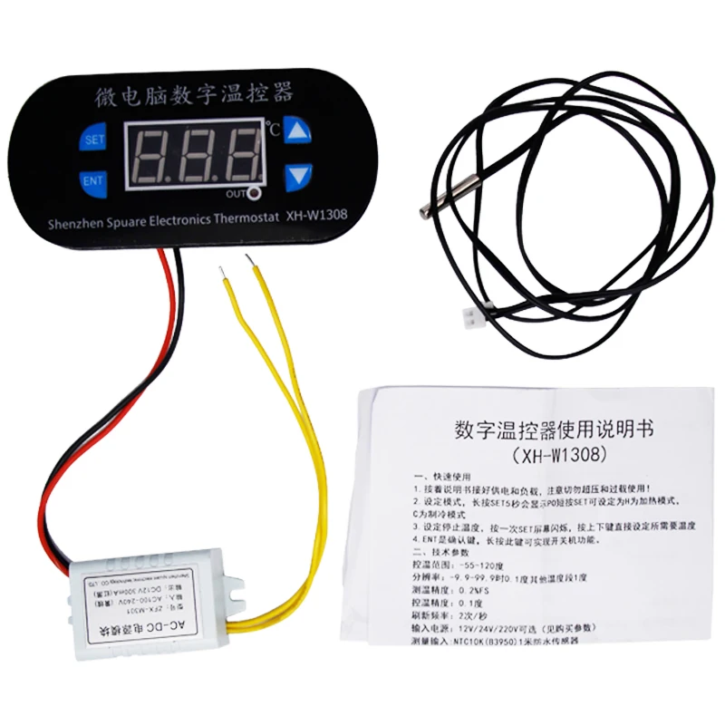 10pcs/lot by dhl or fedex W1308 thermostat temperature controller switch with temperature probe sensor 220v 40%off
10pcs/lot by dhl or fedex W1308 thermostat temperature controller switch with temperature probe sensor 220v 40%off