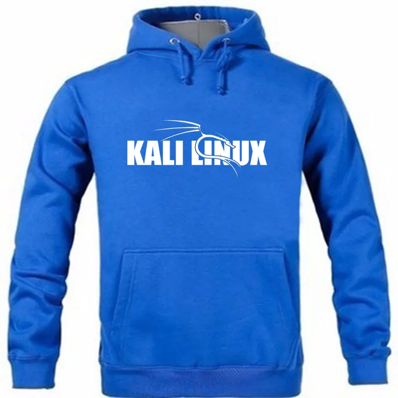 Кали Linux логотип pullvoer с капюшоном хлопковый флис пуловер Толстовка печати