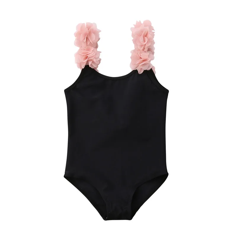 Summer Children Sleeveless Bikini Toddler Baby Girl 3D Floral Backless Swimsuit Kids Girls Swimwear New 2019 Child Bathing Suit | Спорт и