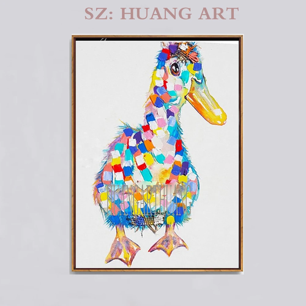 Hand-painted animal oil painting duck thick oil knife painting decorative children's room study combination large mural
Hand-painted animal oil painting duck thick oil knife painting decorative children's room study combination large mural