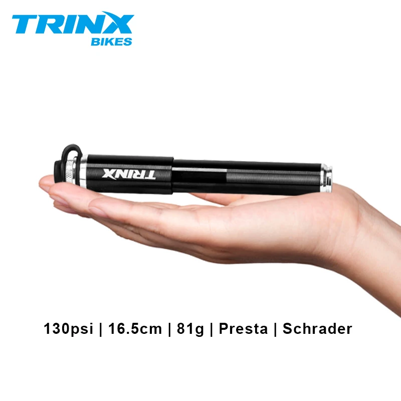 Карманный велосипедный насос TRINX, миниатюрный портативный насос 130psi для накачки шин велосипеда, высокого давления, Schrader Presta
Карманный велосипедный насос TRINX, миниатюрный портативный насос 130psi для накачки шин велосипеда, высокого давления, Schrader Presta