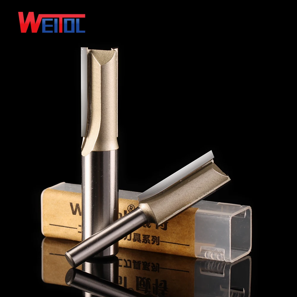 Weitol 1pcs 1/2 or 1/4 inch two / double flutes straight bit carbide router bit CNC wood tools for CNC engraving machine
Weitol 1pcs 1/2 or 1/4 inch two / double flutes straight bit carbide router bit CNC wood tools for CNC engraving machine