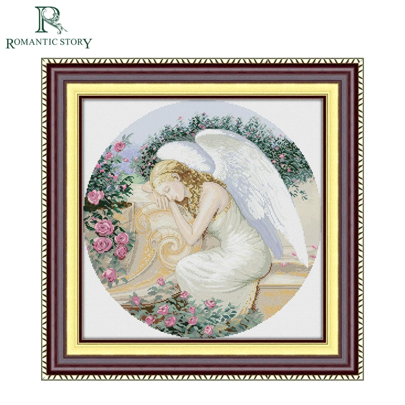 Romantic Story Beautiful Angel Painting Home Decoration Cross Stitch Handmade Needlework DMC Cross-Stitch For Embroidery Kits
Romantic Story Beautiful Angel Painting Home Decoration Cross Stitch Handmade Needlework DMC Cross-Stitch For Embroidery Kits