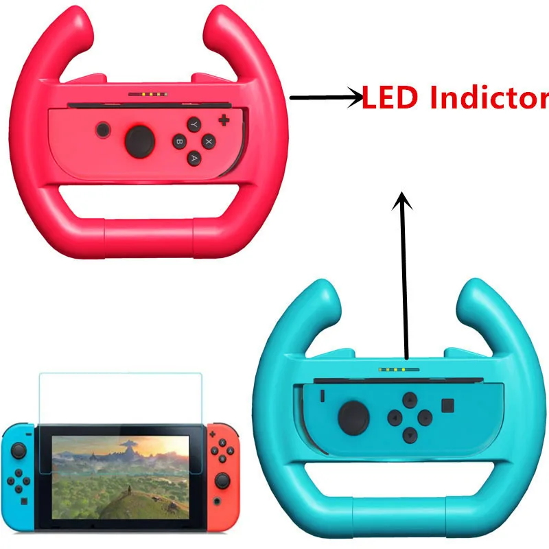 2 шт. обновленный светодиодный индикатор Joy con ручка для руля контроллер