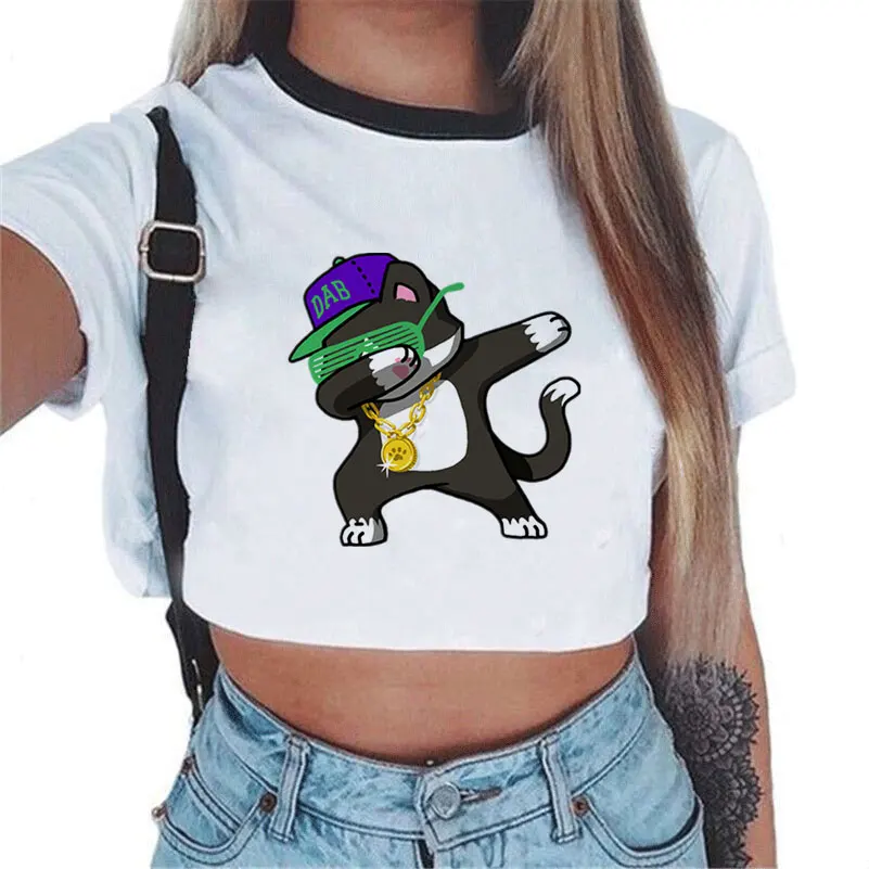 Female Fashion Summer Style Crop Top Short Sleeve Cute Print Unicorn Dance T Shirt Dabbing Pose Shirt T-shirt Cute Cropped Tops
Female Fashion Summer Style Crop Top Short Sleeve Cute Print Unicorn Dance T Shirt Dabbing Pose Shirt T-shirt Cute Cropped Tops