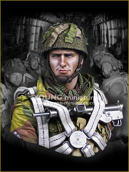 1/10 resin figure bust World War II British airborne troops gk hand white model military theme X56
1/10 resin figure bust World War II British airborne troops gk hand white model military theme X56