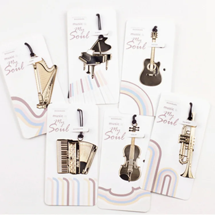 6 pcs/lot Cute Gloedn Creativity Metal Book Music Bookmark Piano Guitar Trumpet Design Korean Stationery Gifts Free Shipping
6 pcs/lot Cute Gloedn Creativity Metal Book Music Bookmark Piano Guitar Trumpet Design Korean Stationery Gifts Free Shipping