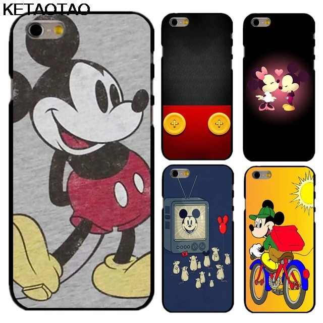 KETAOTAO Carino Микки Минни Маус Поцелуи телефонные чехлы для iPhone 4S SE 5 5C 5S 6 6S 7 8 Plus X Чехол
