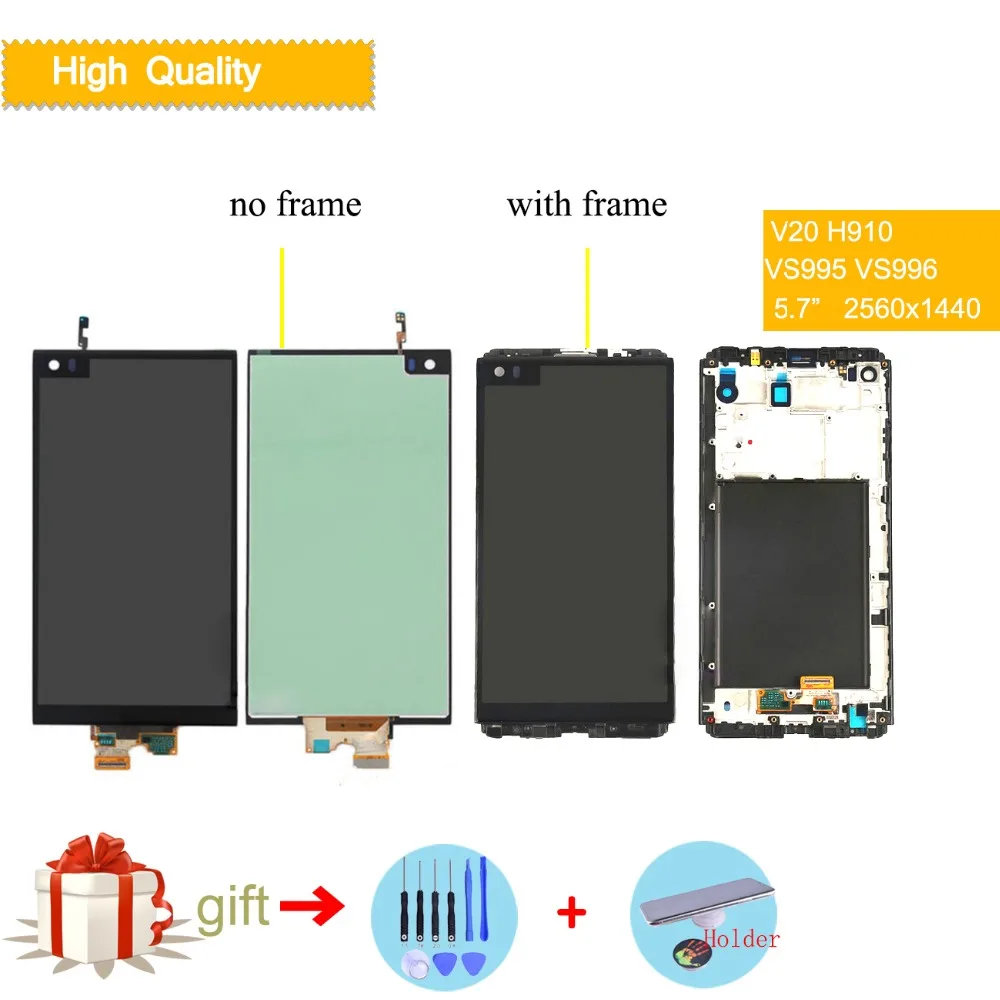 5.7" Original Display For LG V20 LCD Touch Screen with Frame VS995 VS996 LS997 H910 H915 H990 F800 Screen for LG V20 LCD Display
5.7" Original Display For LG V20 LCD Touch Screen with Frame VS995 VS996 LS997 H910 H915 H990 F800 Screen for LG V20 LCD Display