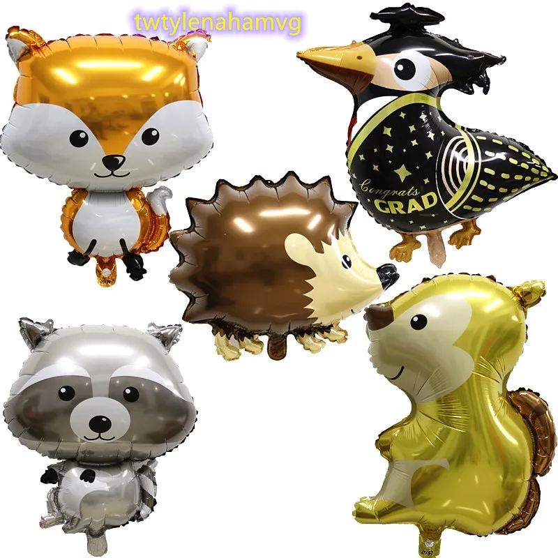 Cartoon Animal Aluminum Foil Balloon Hedgehog Fox Squirrel Raccoon Woodpecker Rabbit Birthday Party Children's Day Decoration
Cartoon Animal Aluminum Foil Balloon Hedgehog Fox Squirrel Raccoon Woodpecker Rabbit Birthday Party Children's Day Decoration