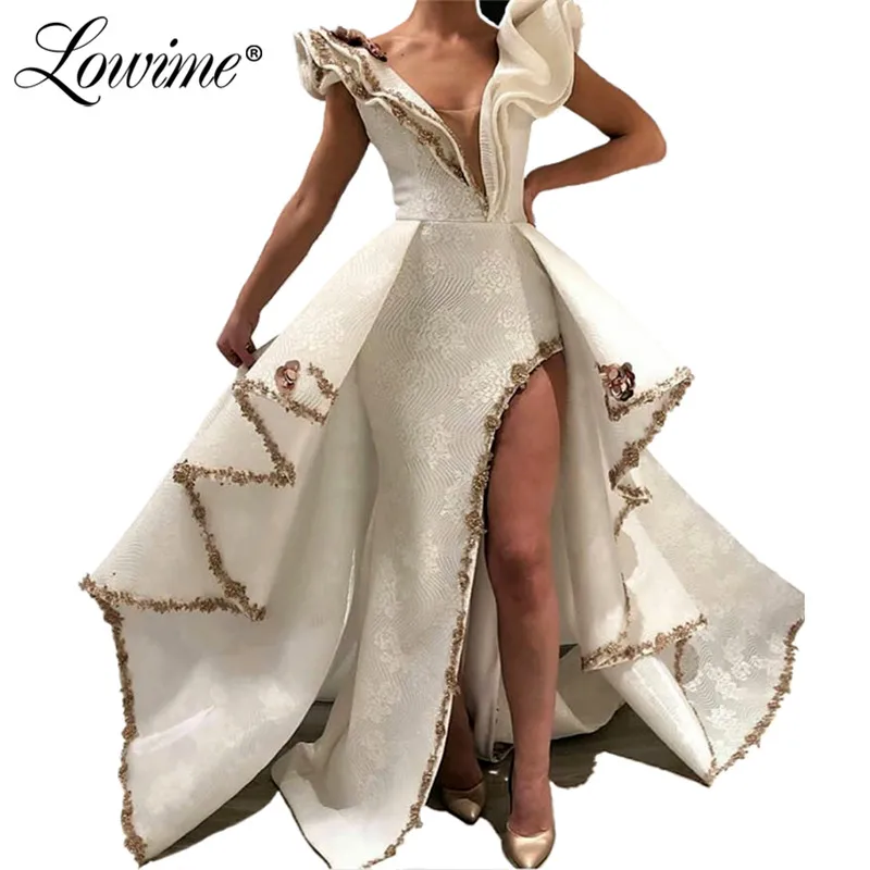 Ivory High Split Muslim Evening Dresses 2019 Mermaid Lace Illusion Islamic Dubai Saudi Arabic Long Evening Gowns Prom Dresses
Ivory High Split Muslim Evening Dresses 2019 Mermaid Lace Illusion Islamic Dubai Saudi Arabic Long Evening Gowns Prom Dresses