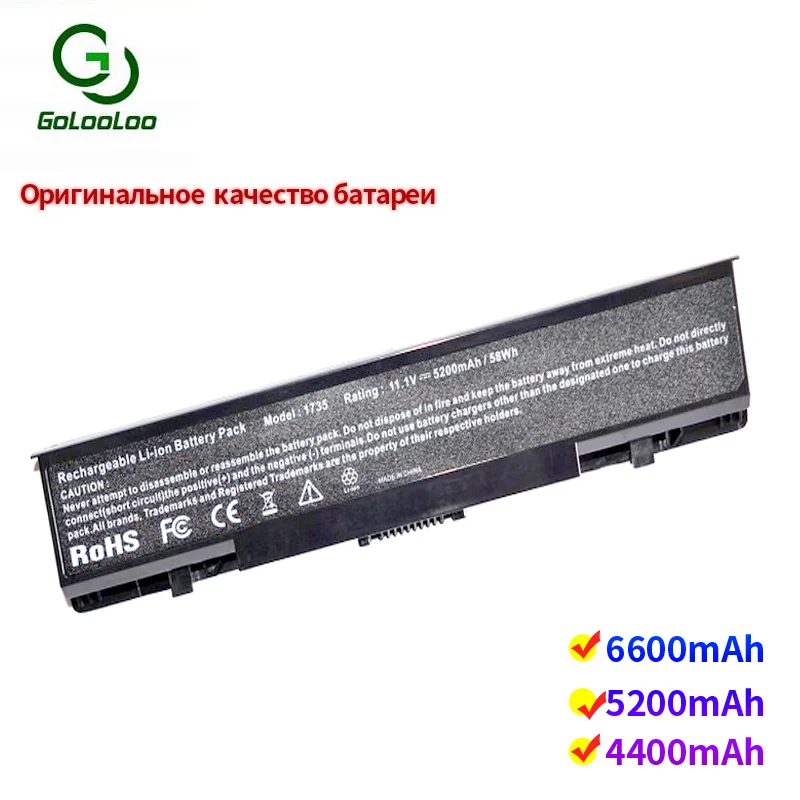 Аккумуляторная батарея Golooloo 6 ячеек для Dell Studio 1735, Studio 1737, 312-0711, 312-0712, KM973, MT342, PW853, RM791
Аккумуляторная батарея Golooloo 6 ячеек для Dell Studio 1735, Studio 1737, 312-0711, 312-0712, KM973, MT342, PW853, RM791