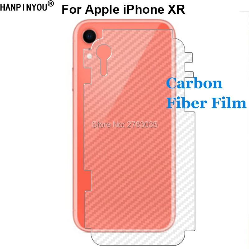 

Для Apple iPhone XR 6,1 "3D защита от отпечатков пальцев из углеродного волокна задняя боковая пленка протектор экрана (не закаленное стекло)