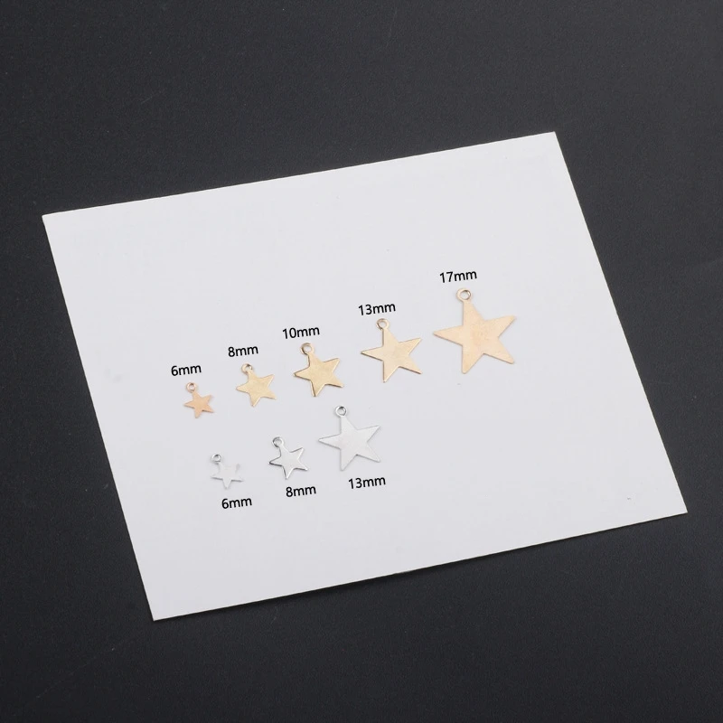 30pcs Mini Copper Stars Pendants Charms 6/8/10/13mm DIY Necklace Earrings Making Women Fashion Jewelry Findings Accessories
30pcs Mini Copper Stars Pendants Charms 6/8/10/13mm DIY Necklace Earrings Making Women Fashion Jewelry Findings Accessories