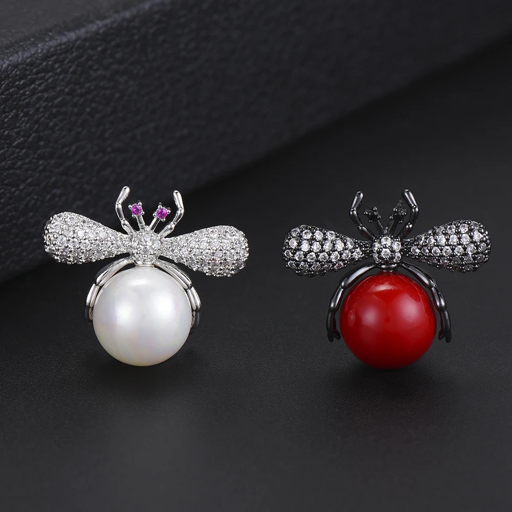 LARRAURI Unique Design Cute Insect Pearl Earrings For Women Hypoallergenic Paved Full Cubic Zirconia Ear Fashion Jewelry Making
LARRAURI Unique Design Cute Insect Pearl Earrings For Women Hypoallergenic Paved Full Cubic Zirconia Ear Fashion Jewelry Making