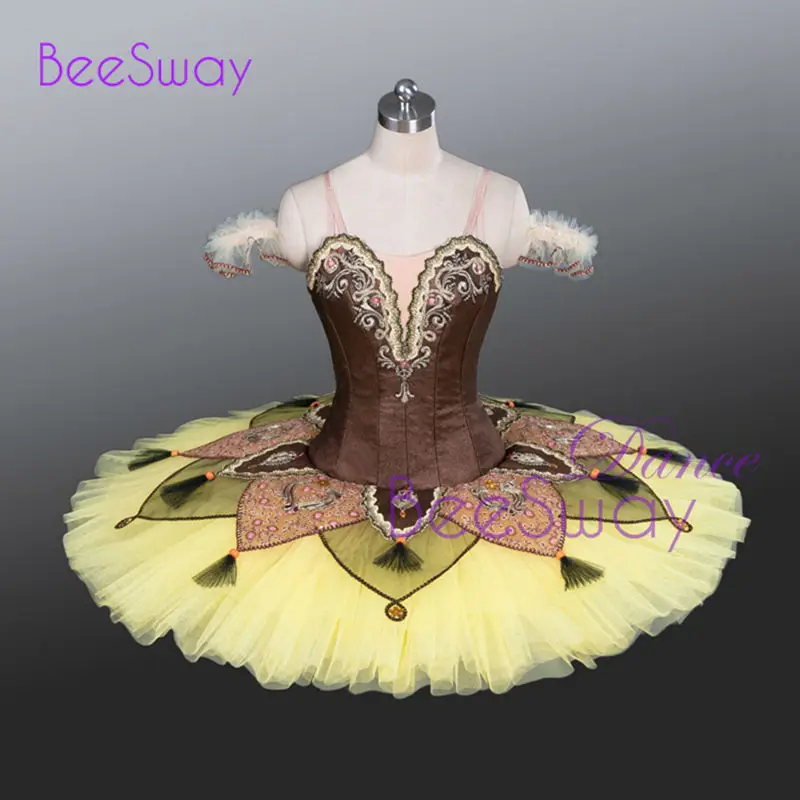 Competition Pancake Classical ballet costumes Adult Professional Ballet Tutu Brown Women Paquita Performance Tutus
Competition Pancake Classical ballet costumes Adult Professional Ballet Tutu Brown Women Paquita Performance Tutus