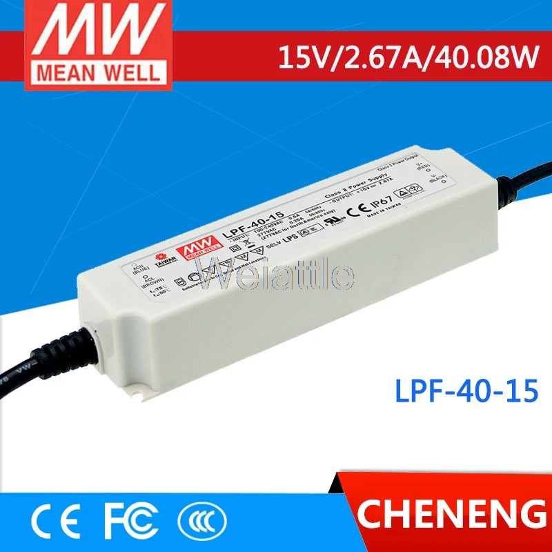 MEAN WELL оригинальный LPF-40-15 15В 2.67A meanwell LPF-40 15В 40,08 Вт одиночный выход Светодиодный импульсный источник питания
MEAN WELL оригинальный LPF-40-15 15В 2.67A meanwell LPF-40 15В 40,08 Вт одиночный выход Светодиодный импульсный источник питания