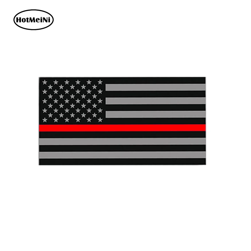 HotMeiNi пожарный красная линия Флаг США наклейка автомобиль спасателей емт Fire 911