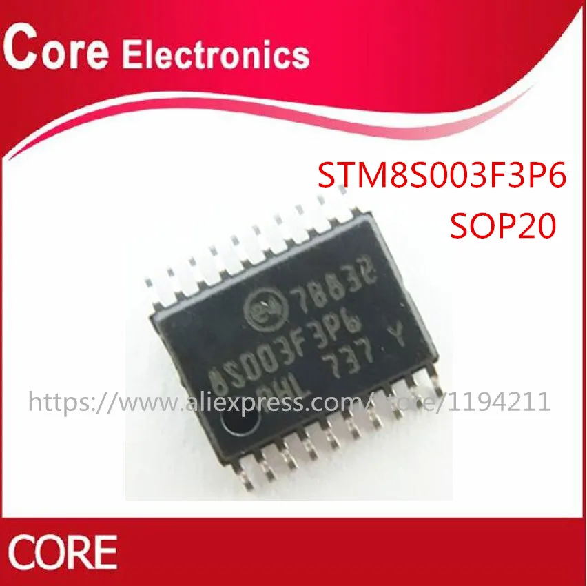 50 шт. STM8S003F3P6 TSSOP 20 8S003F3P6 TSSOP20 STM8S003 Новый|Интегральные схемы| |