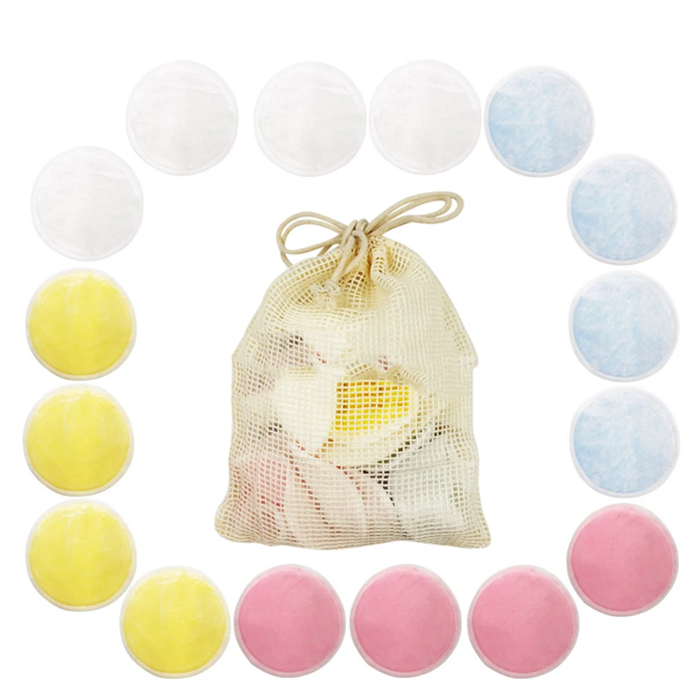16 Pieces Organic Cotton Rounds Reusable Eye Makeup Remover Pads Natural Bamboo velour Pads with Laundry Bag
16 Pieces Organic Cotton Rounds Reusable Eye Makeup Remover Pads Natural Bamboo velour Pads with Laundry Bag