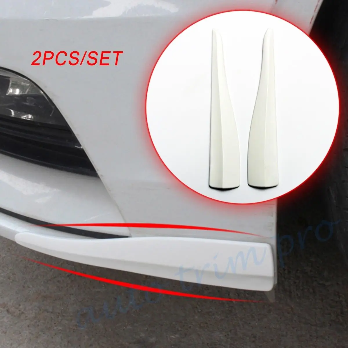 White Auto Front Bumper Anti-rub Collision Strips Guard Edge Protect Crash Bar Exterior Moulding
White Auto Front Bumper Anti-rub Collision Strips Guard Edge Protect Crash Bar Exterior Moulding
