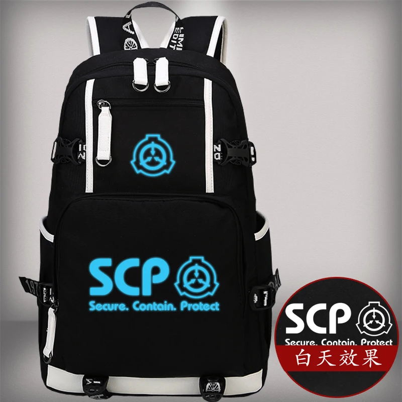 SCP аниме безопасный защитный Светящийся рюкзак сумка Светящиеся в темноте