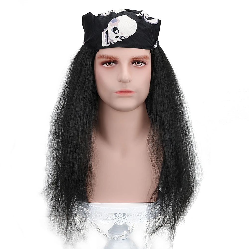 Pirates of the Caribbean Cosplay Pirates Wig With Headwear Black Synthetic Hair Wig Halloween Party Wigs For Men Heat Resistant
Pirates of the Caribbean Cosplay Pirates Wig With Headwear Black Synthetic Hair Wig Halloween Party Wigs For Men Heat Resistant