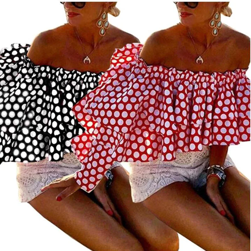 2019 summer new style fashion women Wave point flounce tank tops off shoulder tee shirt crop top cropped blouse
2019 summer new style fashion women Wave point flounce tank tops off shoulder tee shirt crop top cropped blouse