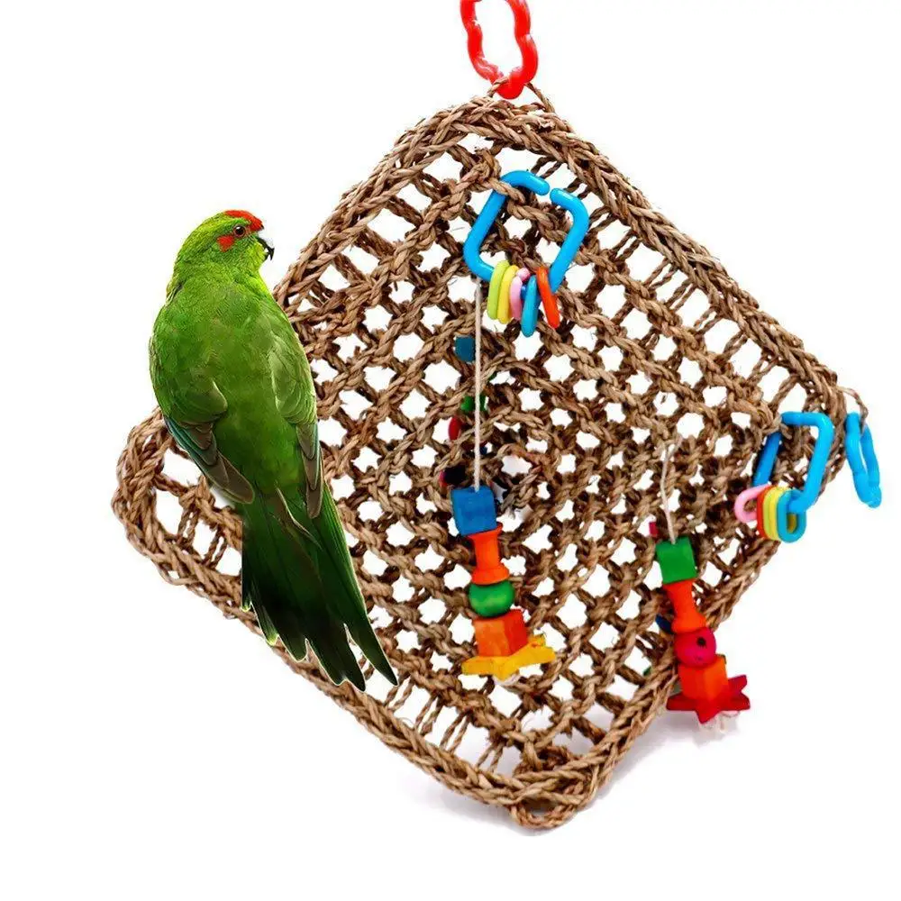 Bird Toys Parrot Climbing Net Hammock Swing Pet's Favorite Bite Toy Parrot Natural Straw Pet Climbing Toy
Bird Toys Parrot Climbing Net Hammock Swing Pet's Favorite Bite Toy Parrot Natural Straw Pet Climbing Toy