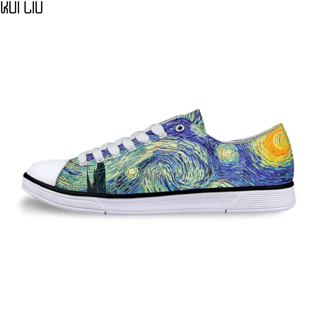 Women Casual Painting Art Print Shoes Female Lace-up Vulcanized Low-Top Canvas Shoe Ladies Flats for Girl Vincent van Gogh
Women Casual Painting Art Print Shoes Female Lace-up Vulcanized Low-Top Canvas Shoe Ladies Flats for Girl Vincent van Gogh