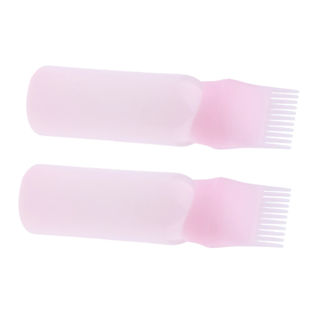 2 шт розовый пустой пластиковый аппликатор для окрашивания волос расческа
